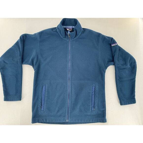Patagonia Synchilla Mens Sz M Jacket Full Zip Fleece Blue - Picture 1 of 13